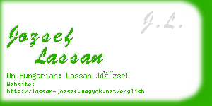 jozsef lassan business card